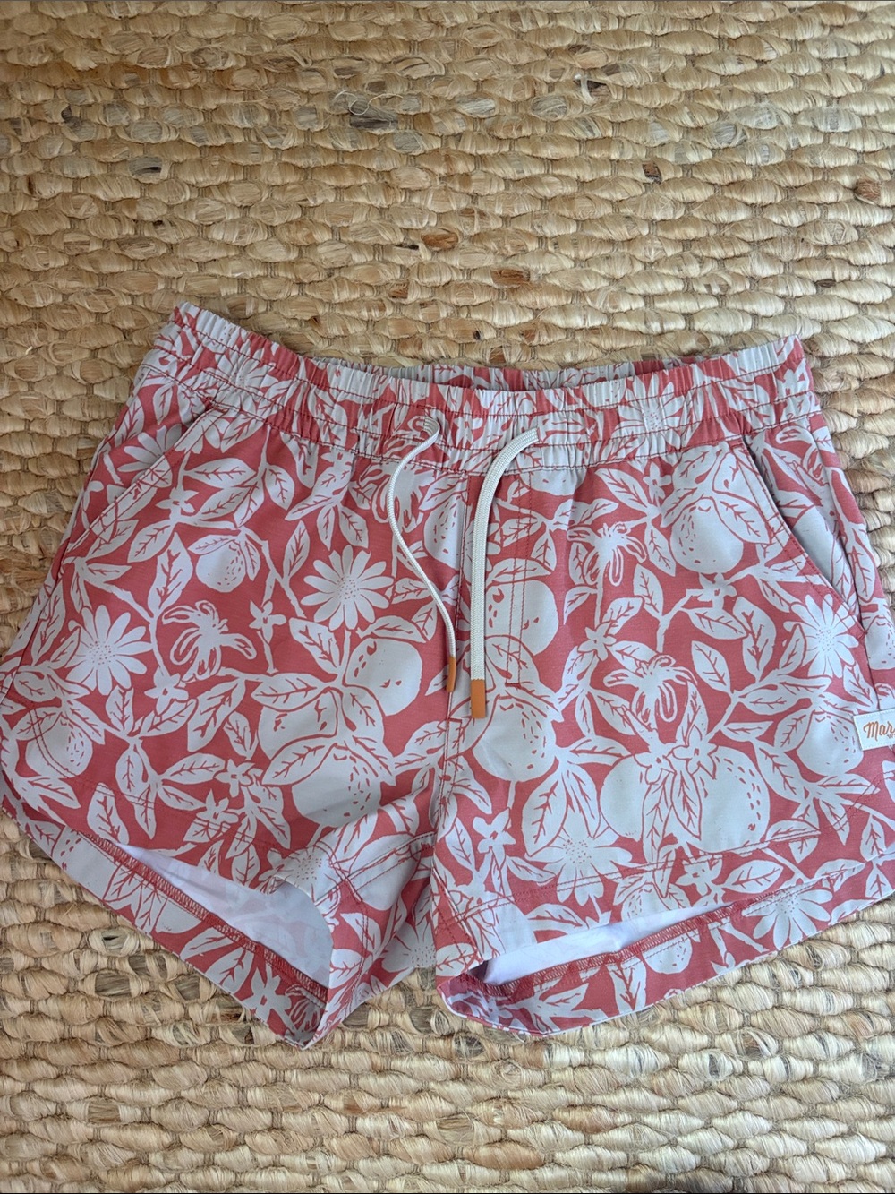 MARSH WEAR Floral Print Performance Drawstring Shorts- small NWT - Picture 2 of 5